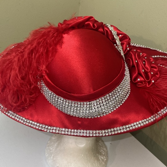 Fabulous Red Church/Dress/Kentucky Derby Hat by Ms. Divine - Picture 5 of 8